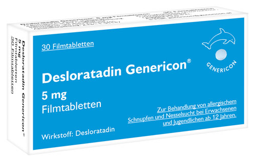 Packung von Desloratadin Genericon