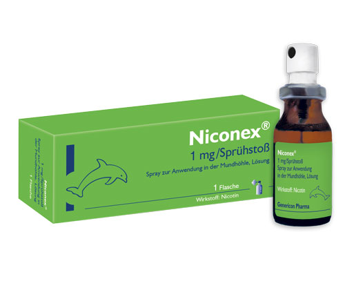 Packung und Pumpflasche von Niconex